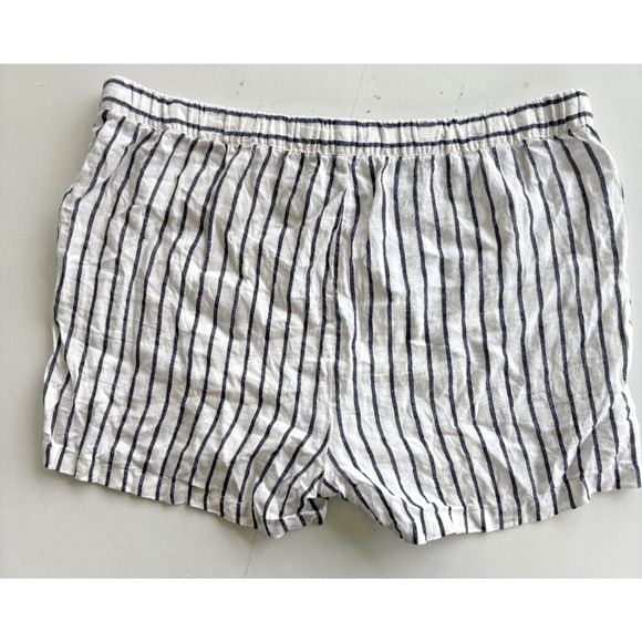 Ellen Tracy Shorts Women’s X-Large 100% Linen Pull On Drawstring Beachy Airy - Picture 4 of 4